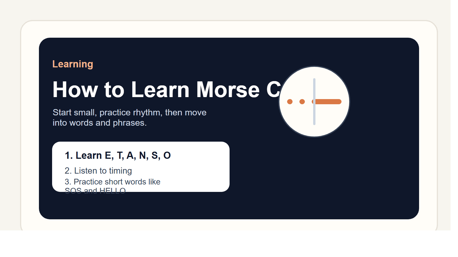 How to Learn Morse Code article cover image