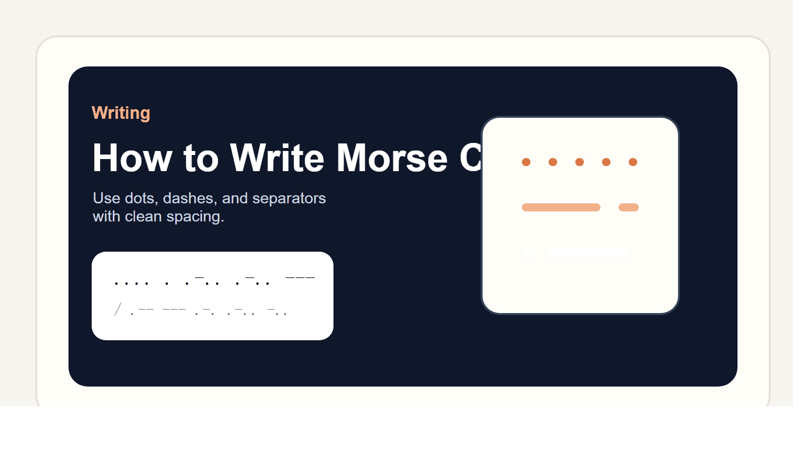 How to Write Morse Code article cover image